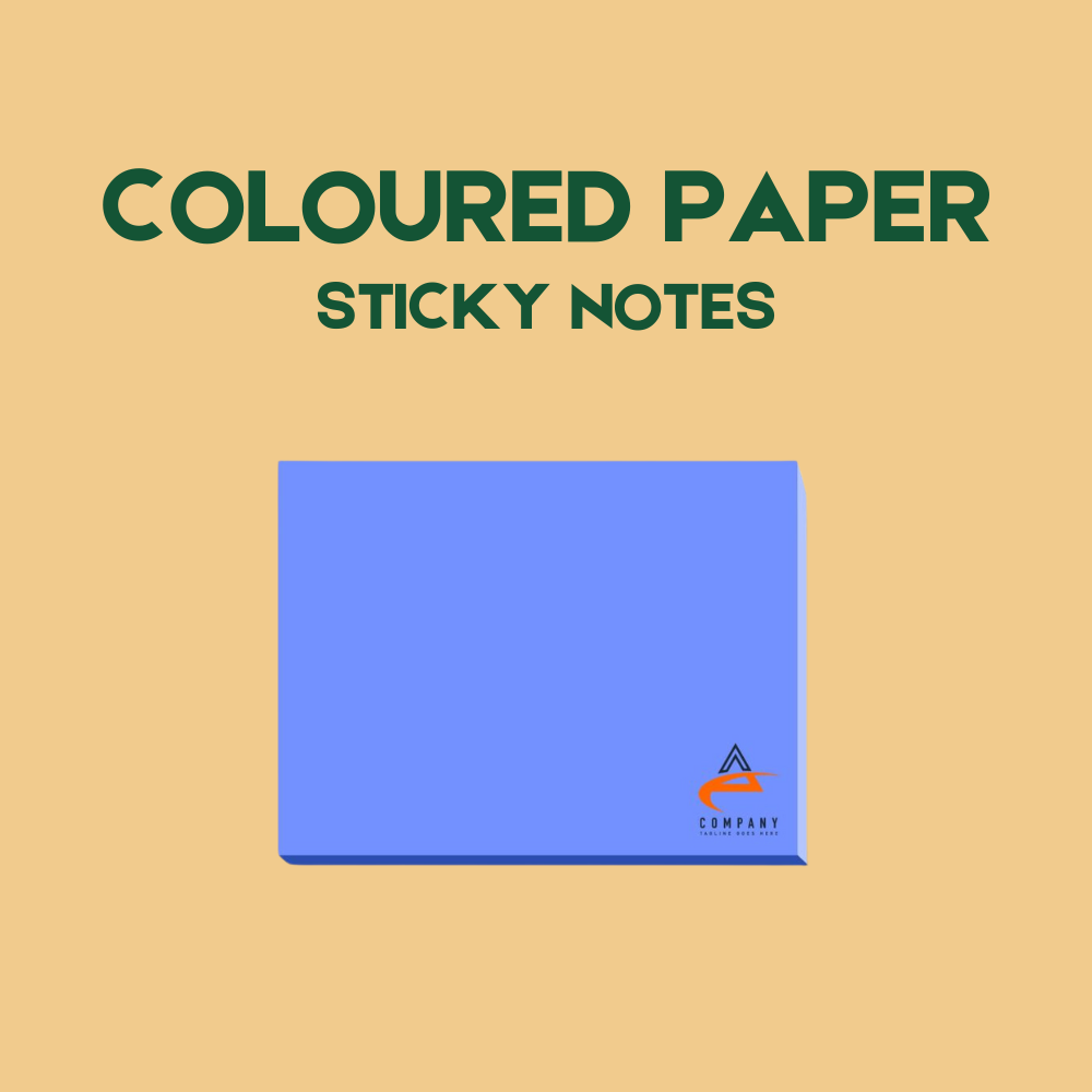 Promotional Sticky Rectangle Notes on Coloured Paper