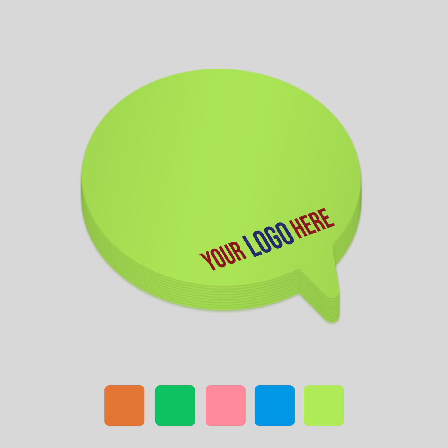 Promotional Oval Speech Bubble Sticky Note