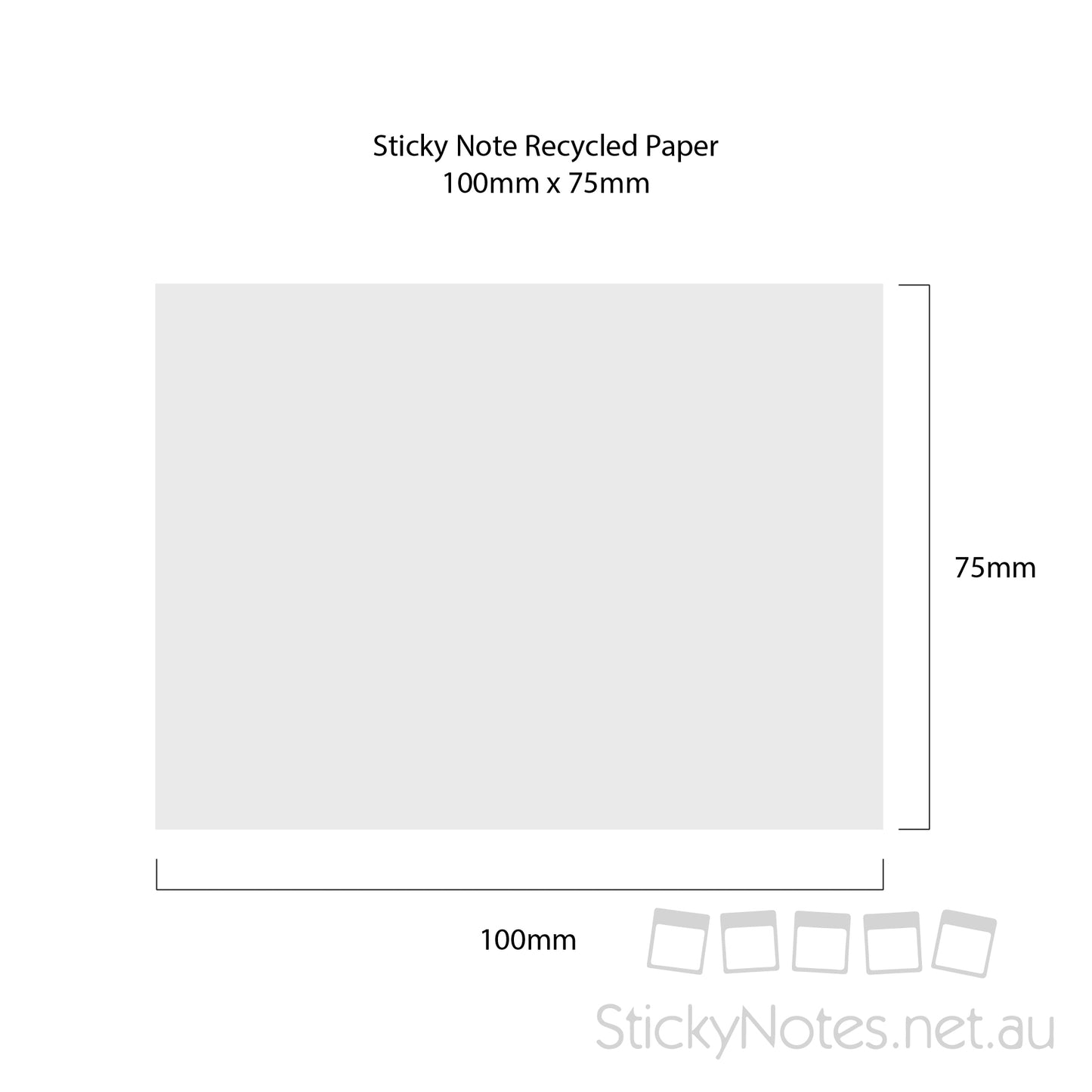 100 x 75mm Eco Paper Sticky Notes